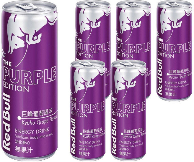 Red Bull 紅牛 巨峰葡萄能量飲, 250ml, 6罐
