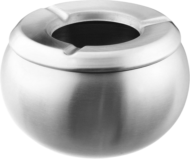 pulsiva 圓弧不鏽鋼菸灰缸, 霧銀色, 1個