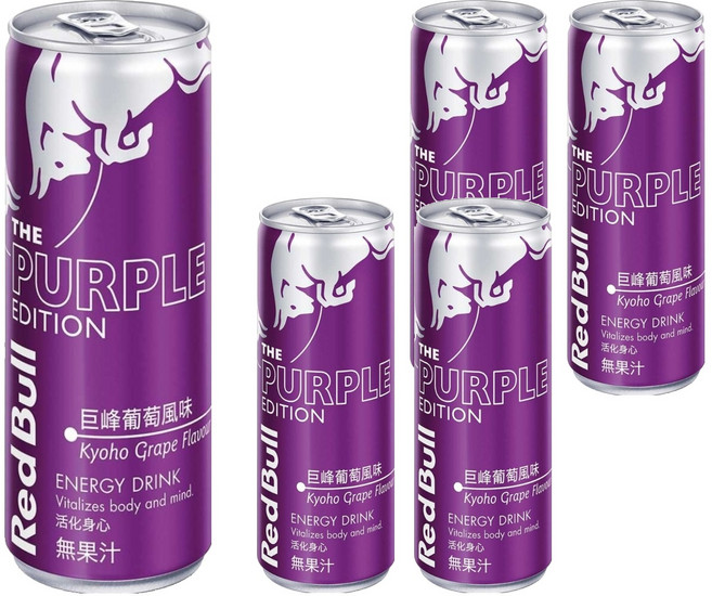 Red Bull 紅牛 巨峰葡萄能量飲, 250ml, 5罐
