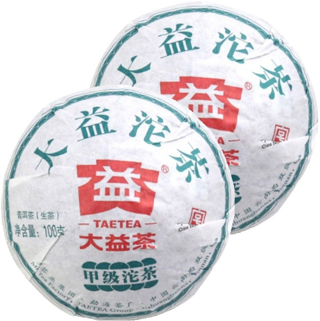 대익차 보이차 갑급타차 생차, 100g, 2개, 1개입
