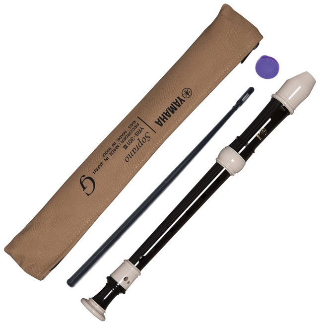 야마하 소프라노 리코더 YRS-301G 저먼식, 혼합 색상, 1개