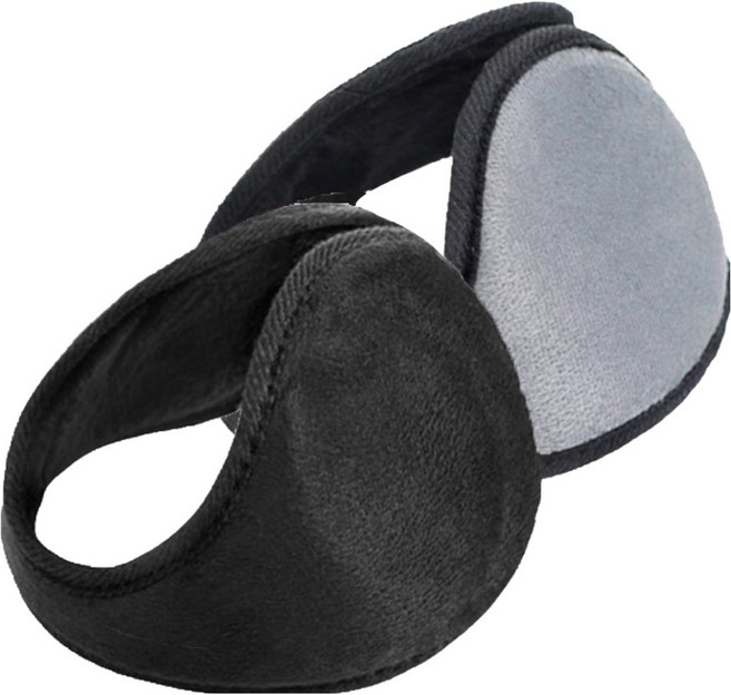 코지앤칠 겨울 방한 귀마개 귀도리, 블랙, 그레이, 1세트