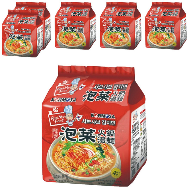 KORMOSA 韓寶 泡菜火鍋麵 110g 4包, 24包