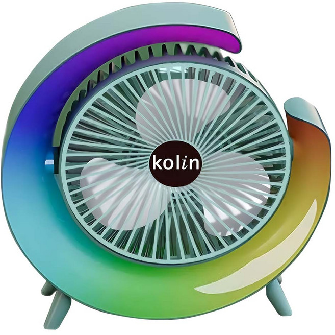 Kolin 歌林 七彩夜燈風扇 6.5吋, KF-DL4U29, 顏色隨機