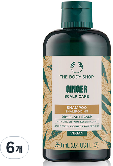 더바디샵 진저 스캘프 케어 샴푸, 250ml, 6개