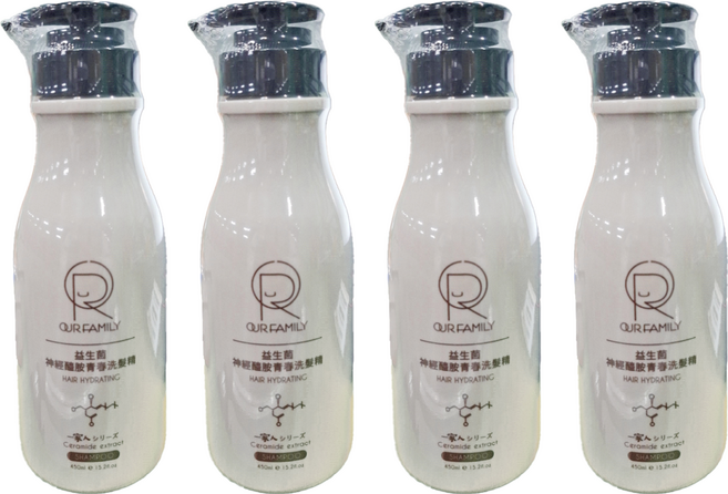 OUR FAMILY 一家人 益生菌神經醯胺青春洗髮精 - 保濕, 450ml, 4件
