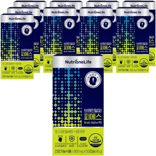 뉴트리원 브레인알파 피에스 영양제, 50정, 10개