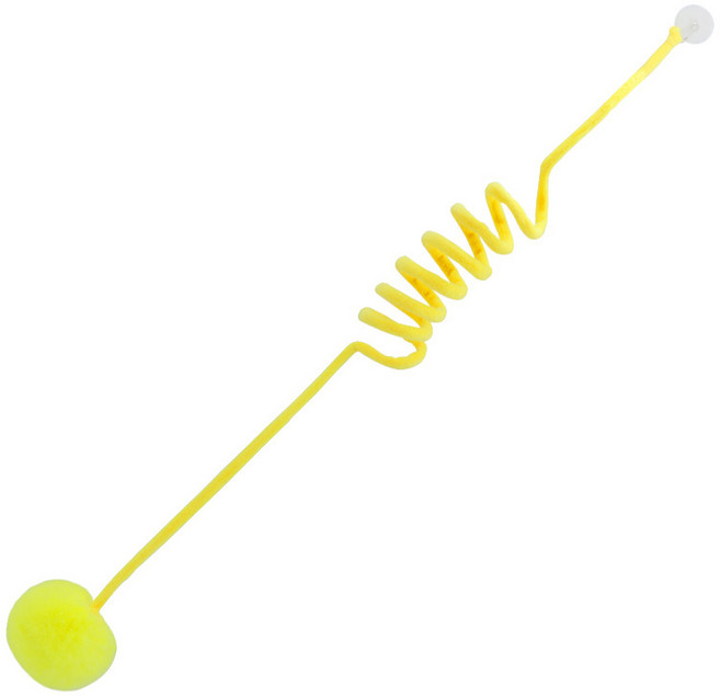데이소이 고양이 토끼 꼬리 공 스프링 장난감 ONE SIZE, 01 옐로우, 1개