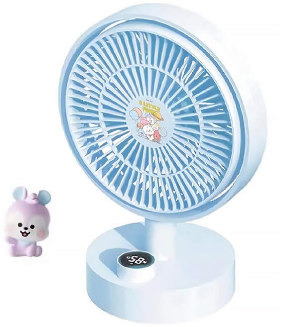 SOTHING 向物 BT21桌面風扇 羽 數顯搖頭版, DSHJ-S-2102S1, 桌型 白色