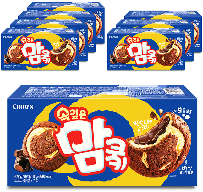 크라운 속깊은 맘쿠키, 111g, 8개