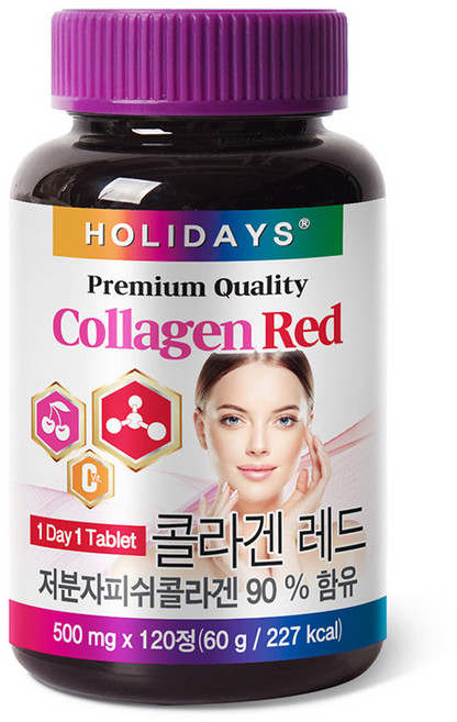홀리데이즈 프리미엄 콜라겐 레드, 120정, 1개