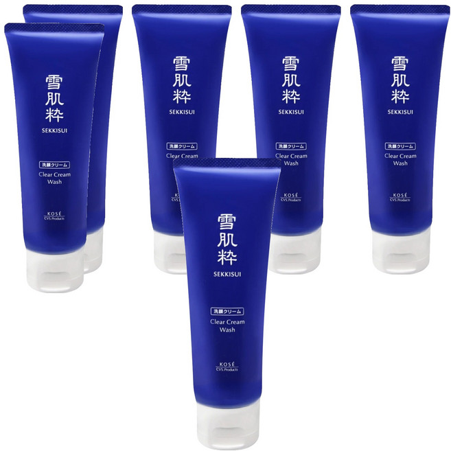 KOSE 高絲 SEKKISUI 雪肌粹 台灣公司貨 潔淨洗面乳, 120g, 6條