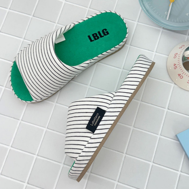 라벨라코 필릭스 층간소음 몰드형 굽 실내화, 그린, 1개