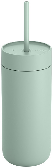 FELLOW CARTER 卡特 吸管款 雙層陶瓷真空保溫瓶 瘦版, 樂檸綠, 592ml, 1個