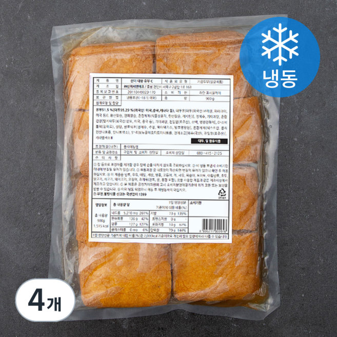 신미 대왕 유부 C 40입 (냉동), 900g, 4개