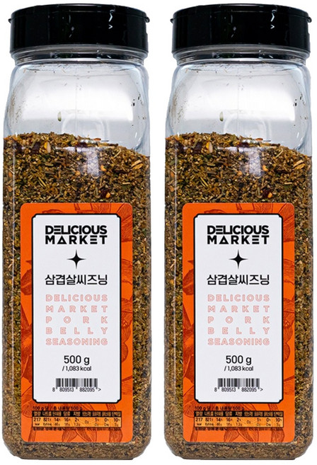 딜리셔스마켓 삼겹살시즈닝 대형, 500g, 2개