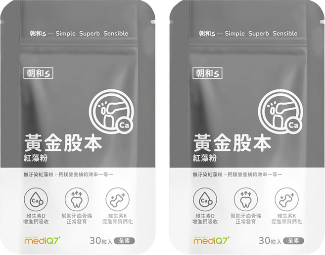朝和生醫 黃金股本紅藻粉複方膠囊, 2個, 30顆