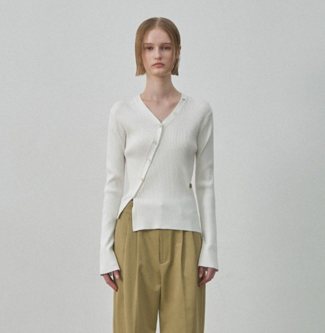 아틀리에나인 여성용 언발 슬림 니트 가디건 Z-CD-2130