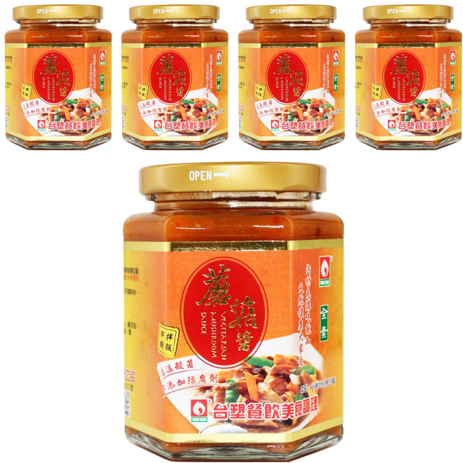 台塑餐飲 蘑菇醬 全素, 280g, 5罐