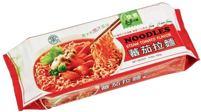 承昌食品 蕃茄拉麵 義大利茄汁風味麵 無五辛無酒 宗教級純素, 420g, 1包