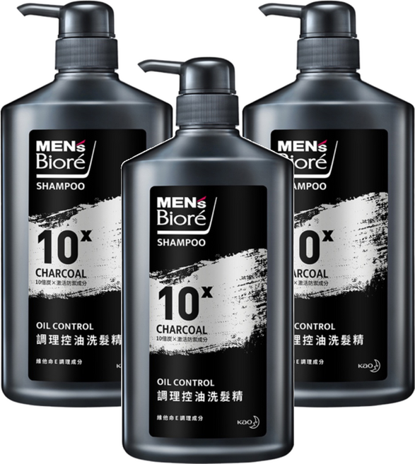 MEN's Biore 男性調理控油洗髮精, 750g, 3瓶