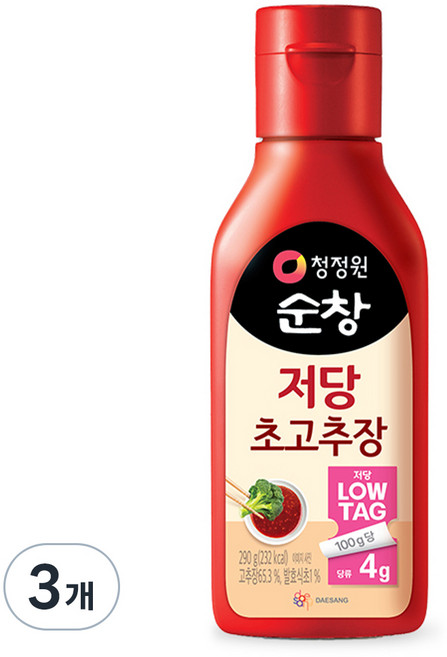 청정원순창 저당 초고추장, 290g, 3개