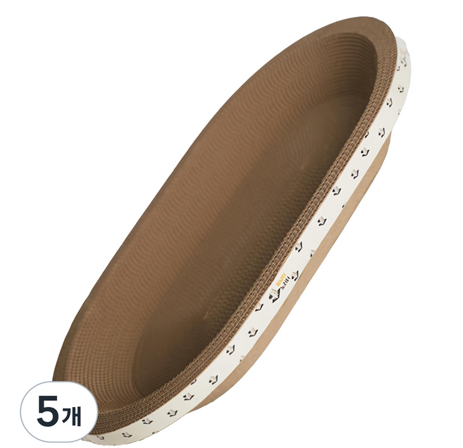 멍냥이노리터 고양이 특대형 타원형 스크래쳐, 우드, 5개