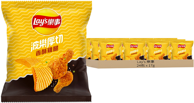 Lay's 樂事 洋芋片 香酥雞腿, 17g, 24包