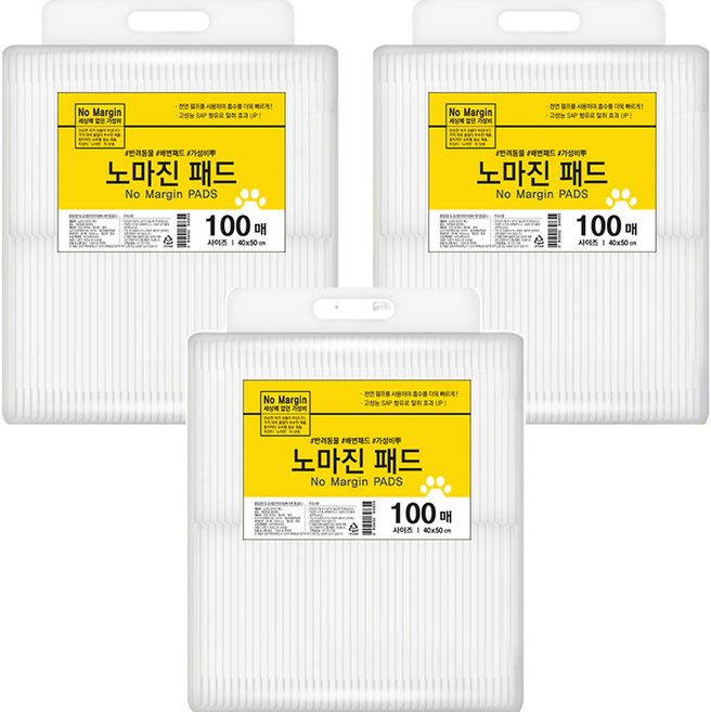 노마진 반려견 배변패드, 100개입, 3개