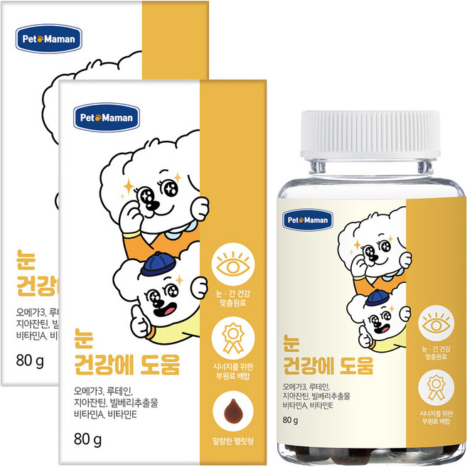 펫또마망 강아지 영양제, 80g, 눈물개선/눈건강, 2개