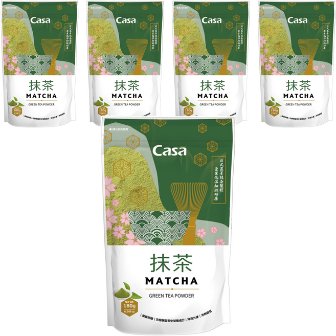 Casa 卡薩 抹茶粉, 180g, 5包
