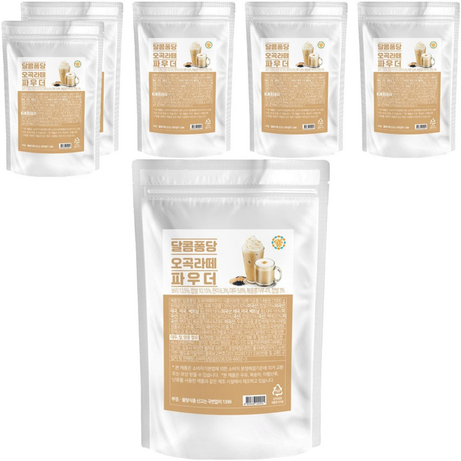 달콤퐁당 오곡라떼 파우더, 1kg, 1개입, 6개