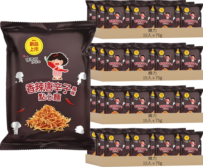 維力 張君雅小妹妹 點心麵 香辣唐辛子風味, 75g, 60入
