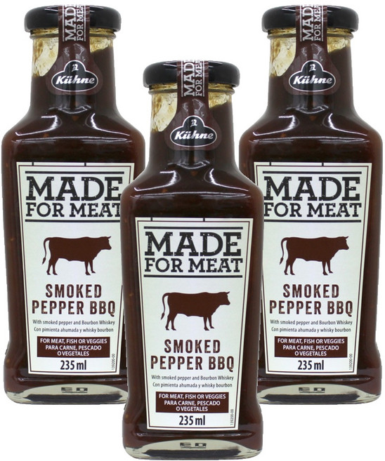퀴네 스모크드페퍼 바베큐소스, 235ml, 3개
