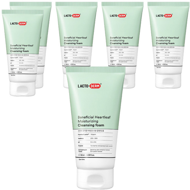Chong Kun Dang 鍾根堂 LACTO-DERM 有益肌膚的魚腥草保濕潔面乳, 6個, 130ml
