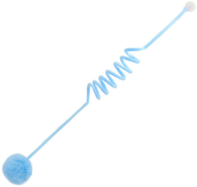 데이소이 고양이 토끼 꼬리 공 스프링 장난감 ONE SIZE, 03 블루, 1개