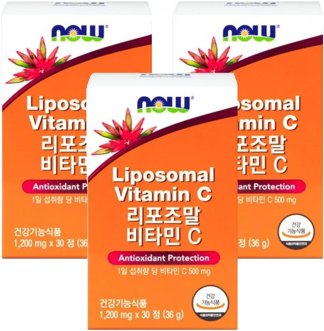 나우푸드 리포조말 비타민C 30p, 36g, 3개 - 쿠팡