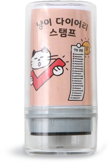 아이코닉 냥이 다이어리 스탬프 다꾸 칭찬 도장 13 CHECK, 검정색, 1개