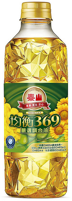 TAISUN 泰山 均衡369 健康調合油, 1L, 1瓶