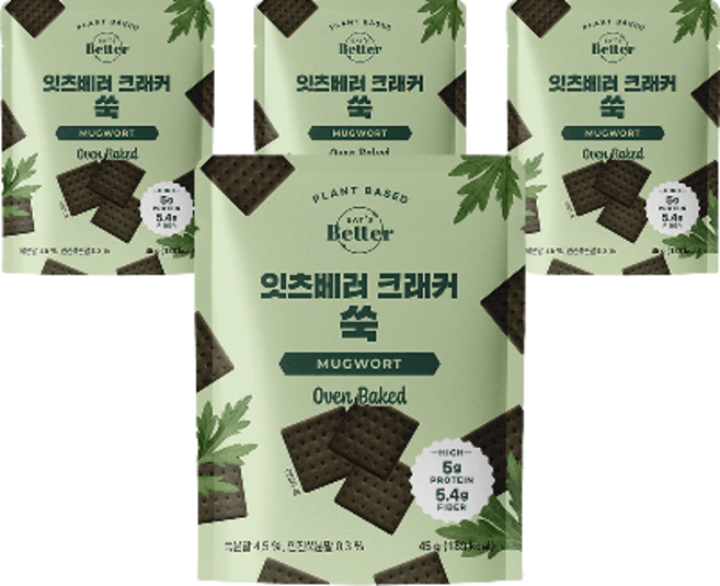 잇츠베러 크래커 쑥, 45g, 4개