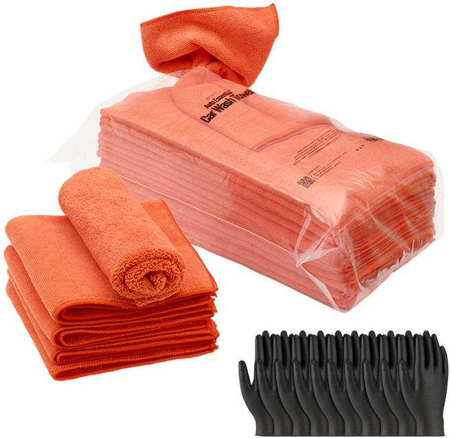 벤딕트 극세사 드라잉 양면 세차 타월, 오렌지, 20개
