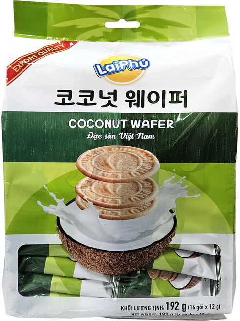 LaiPhu 코코넛 웨이퍼, 192g, 1개