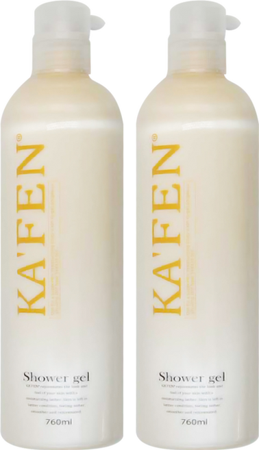 KA'FEN 卡氛 美肌香水沐浴乳 東方花香調 溫和潔淨 9種胺基酸水潤 2種水解蛋白萃取, 760ml, 2瓶
