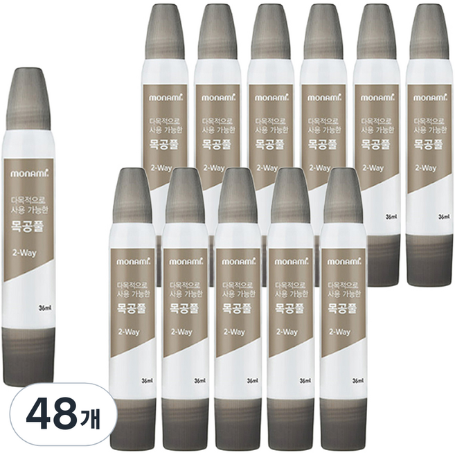 모나미 다목적으로 사용 가능한 목공풀 2way, 36ml, 48개