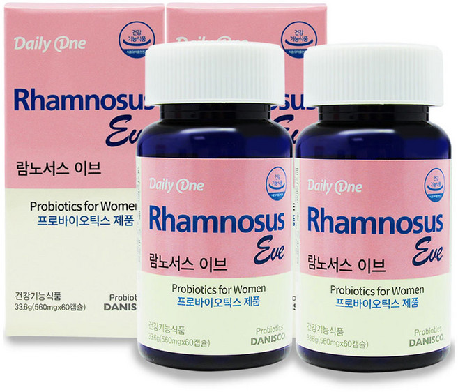데일리원 람노서스 이브 유산균, 60정, 2개