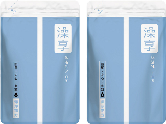 澡享 沐浴乳補充包 白茶, 650g, 2包
