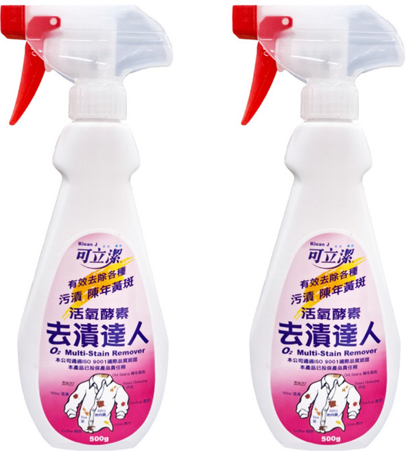 Klean J 可立潔 活氧酵素 去漬達人, 2瓶, 500g