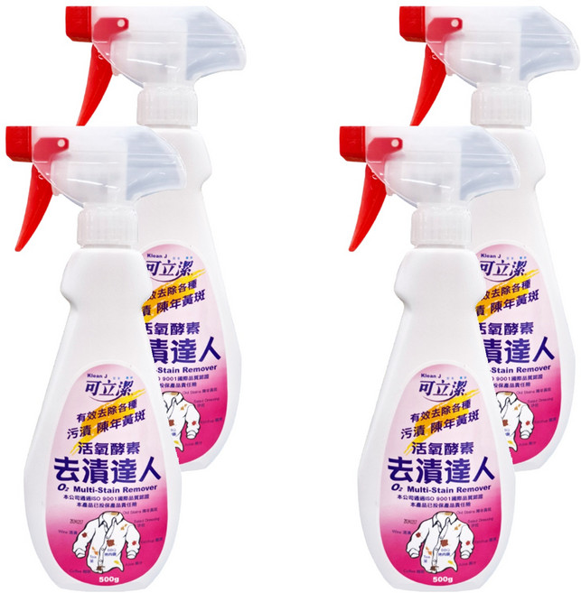 Klean J 可立潔 活氧酵素 去漬達人, 4瓶, 500g
