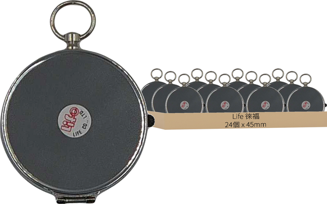 Life 徠福 指南針 附蓋中文 24個, 黑色, 1盒