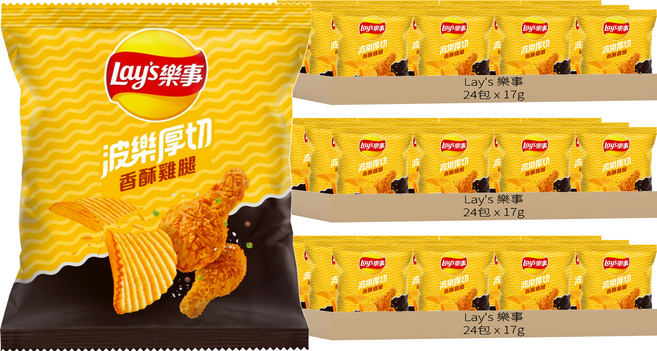 Lay's 樂事 洋芋片 香酥雞腿, 17g, 72包